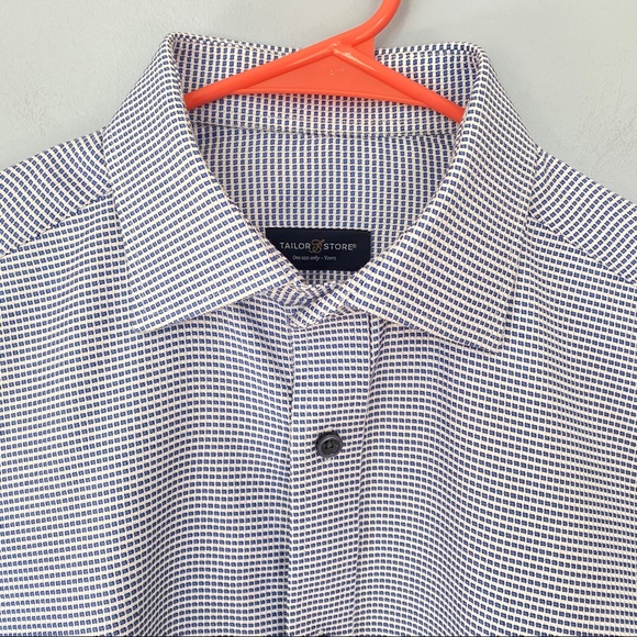 Tailor Store Blue and White Long Sleeve Button Down - Picture 4 of 11